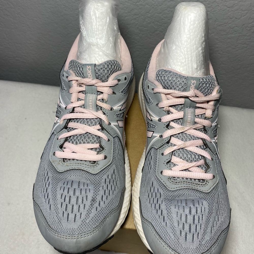 ASICS Women's Athletic Shoes in Gray and Light Pink